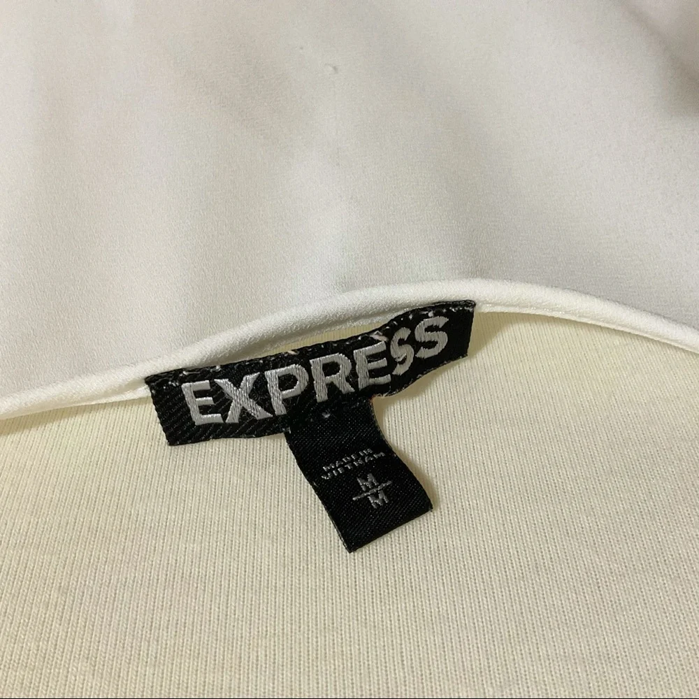 EXPRESS LACE UP RUFFLE CAMI Ivory M - Picture 10 of 10